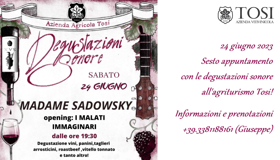 Degustazioni Sonore: Madame Sadowsky e I Malati Immaginari (24 giugno 2023)