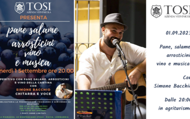 Pane, salame, arrosticini vino e musica con la chitarra di Simone Bacchio (01/09/2023)
